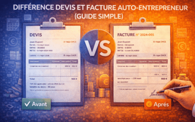 Différence devis et facture auto-entrepreneur (guide simple)